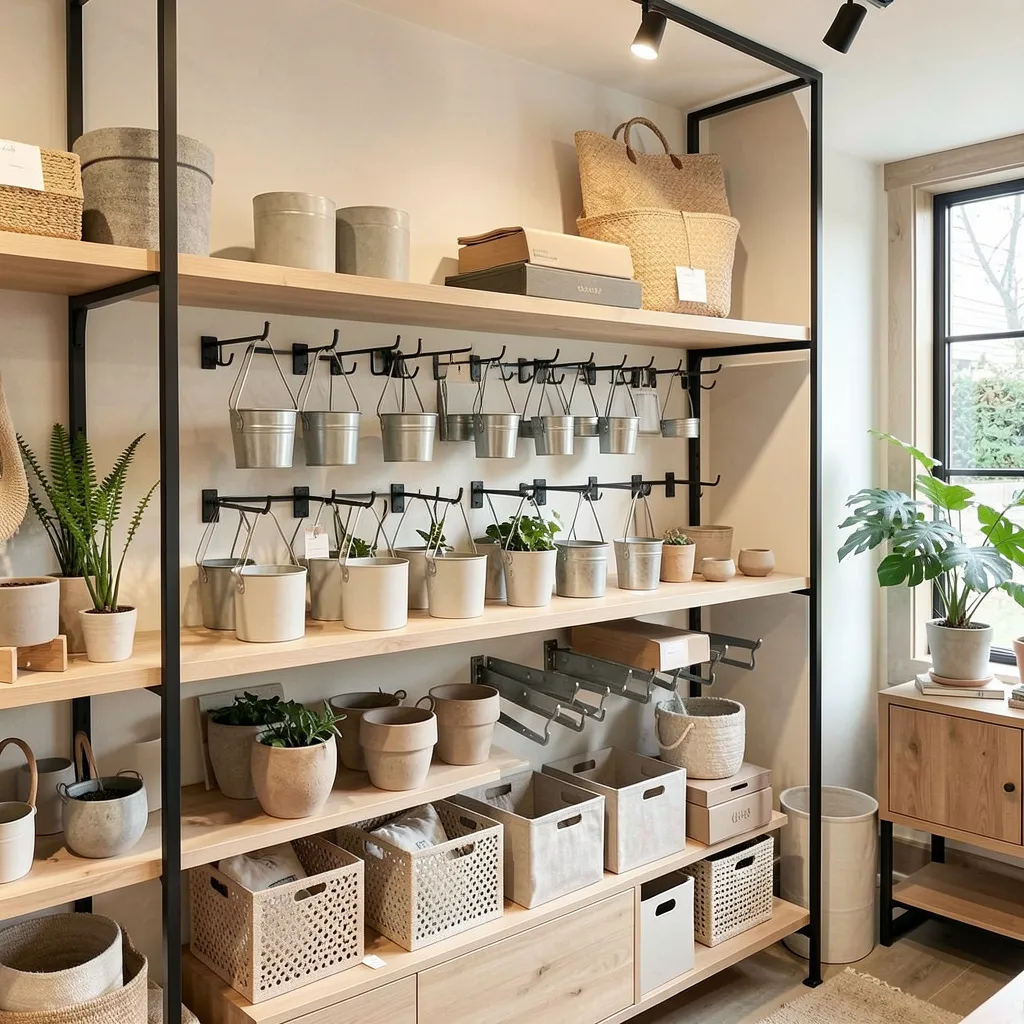 Backyard fence with elegant planters