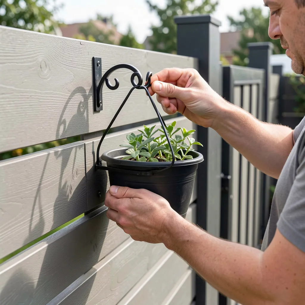 Planter hook in action